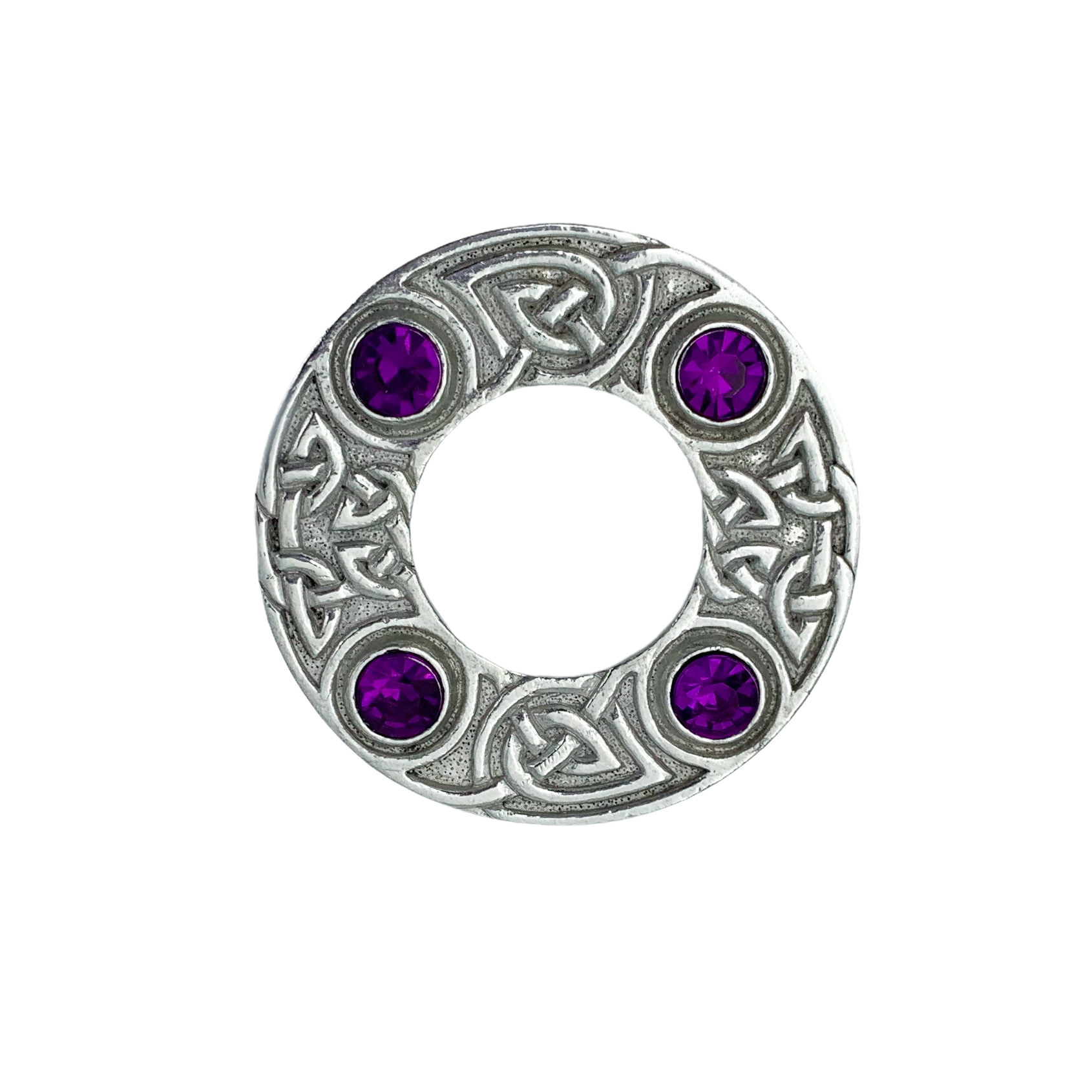 Purple Celtic Brooch