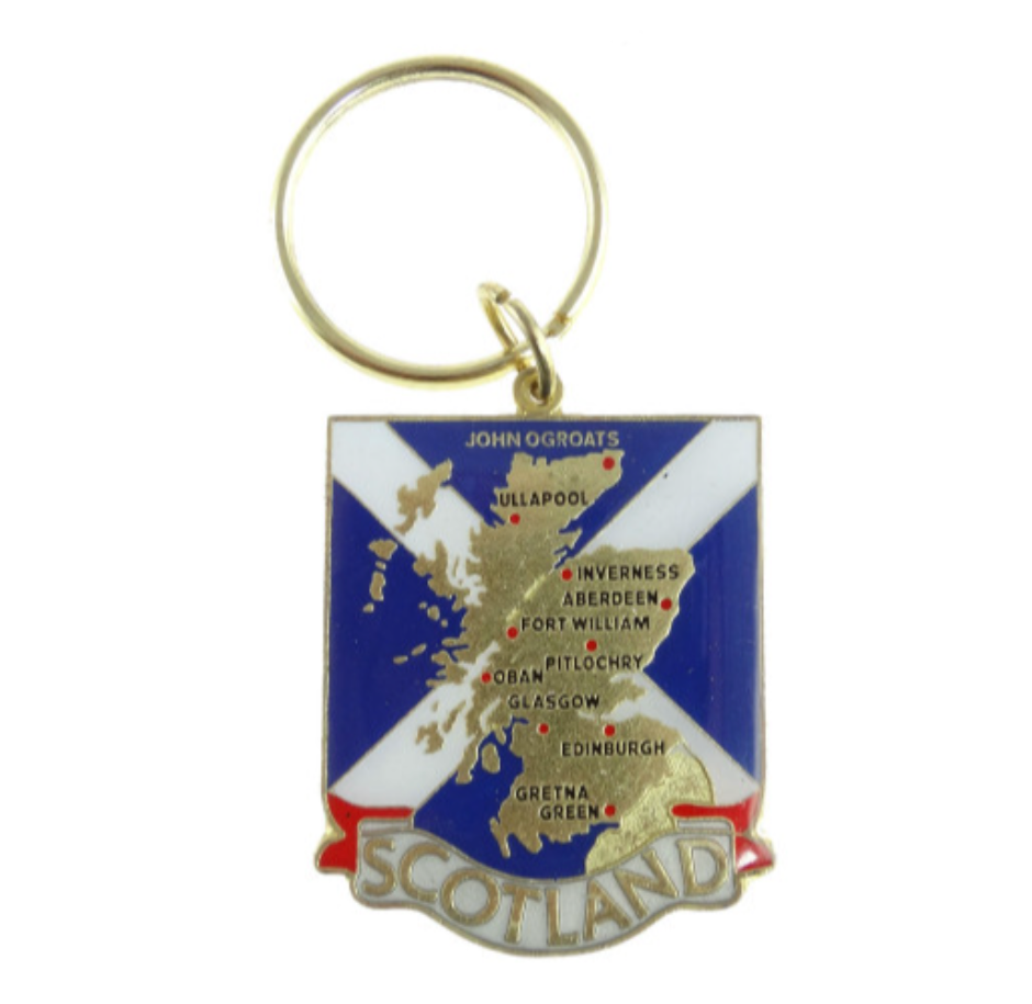 Scotland Map Keyring