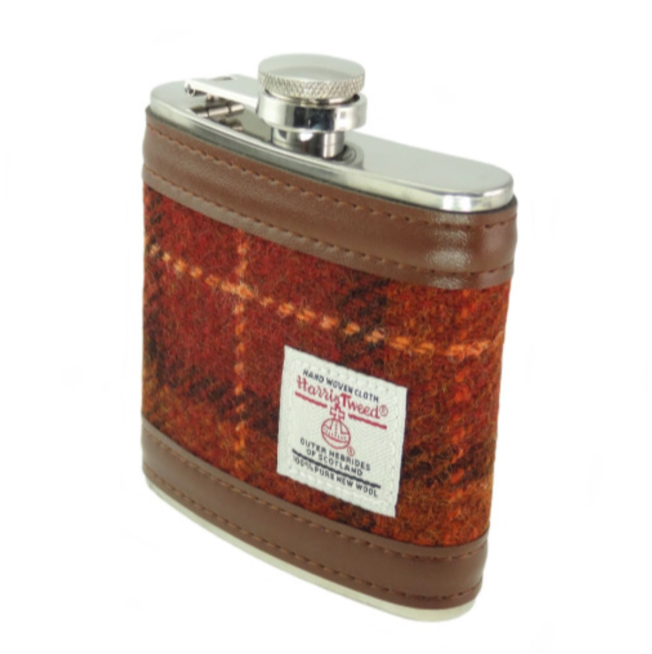Harris Tweed Hip Flasks
