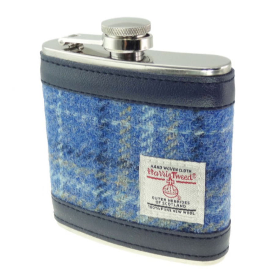 Harris Tweed Hip Flasks