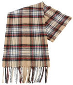 Load image into Gallery viewer, Brushed Lambswool Tartan Scarf with Rug Fringe
