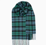 Load image into Gallery viewer, Brushed Lambswool Tartan Scarf with Rug Fringe
