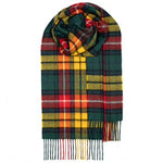 Load image into Gallery viewer, Brushed Lambswool Tartan Scarf with Rug Fringe
