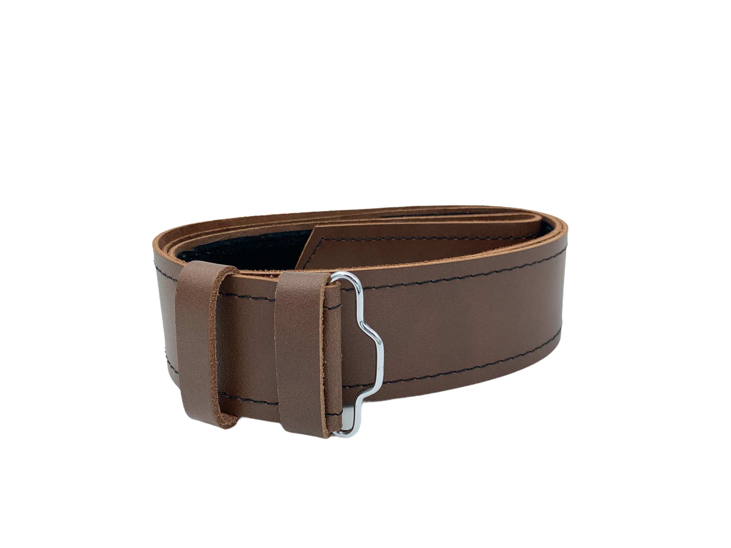 Brown Leather Dress Belt