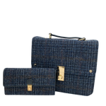 Load image into Gallery viewer, Harris Tweed &amp; Leather Diane Purse
