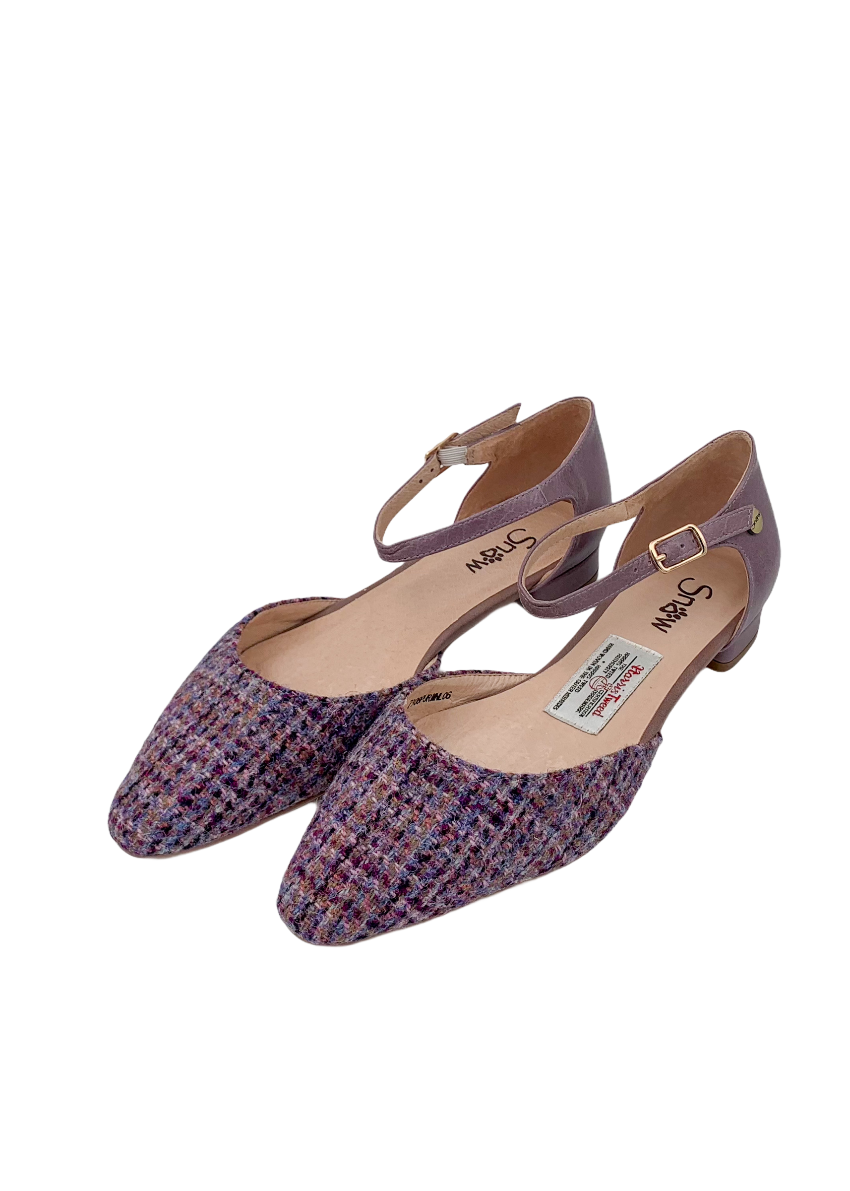 Iona Purple Sandals with Harris Tweed
