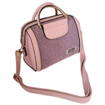 Load image into Gallery viewer, Pink Oval Tote Bag with Harris Tweed

