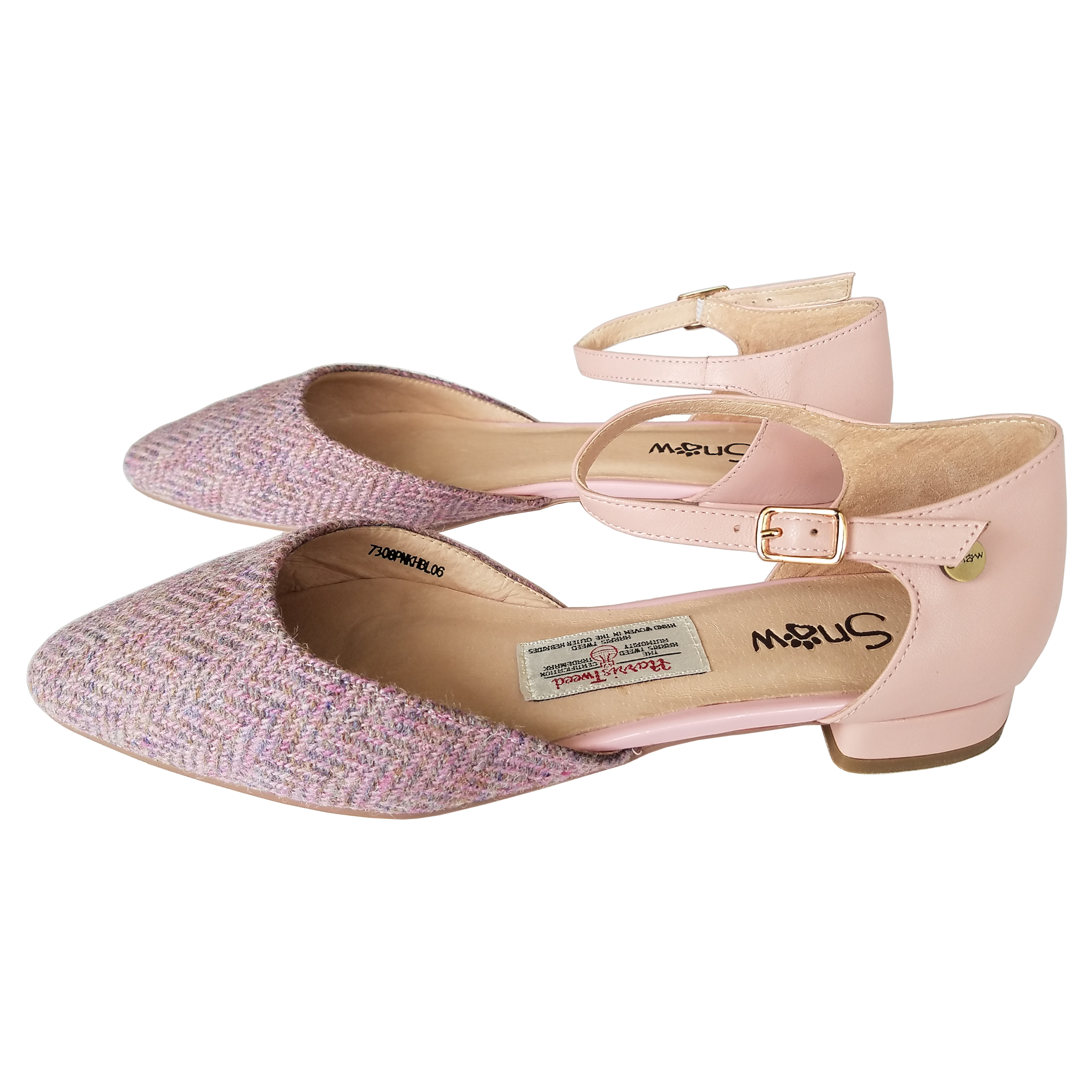 Iona Pink Sandals with Harris Tweed
