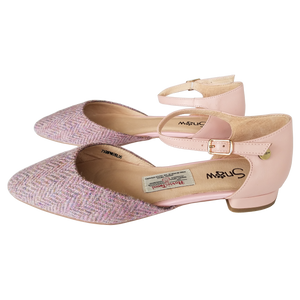 Iona Pink Sandals with Harris Tweed